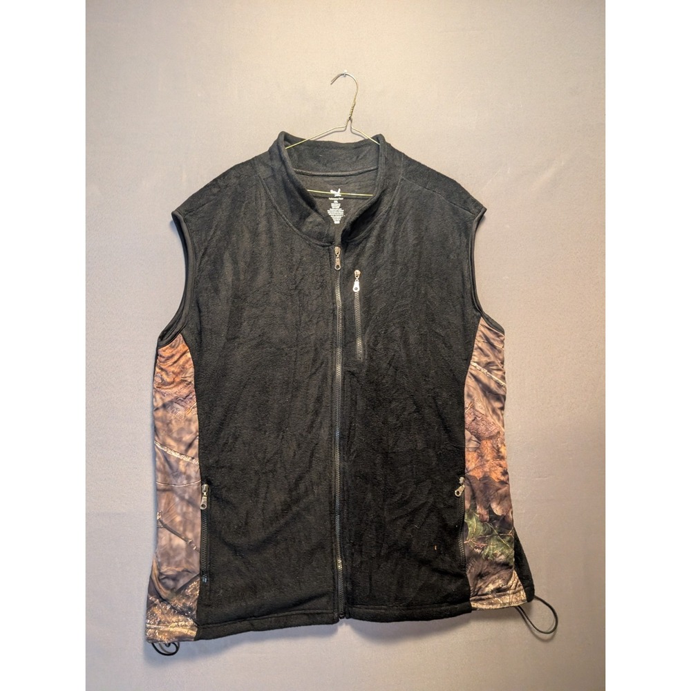 American Eagle Outfitters Fleece Vest Mens 2XL Black Mossy Oak Performance Cozy